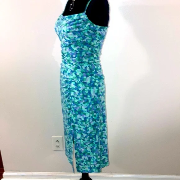 BCBG Maxazria | Women’s Floral Blue and Green Two-Piece Skirt Set - Size Medium - Picture 6 of 15